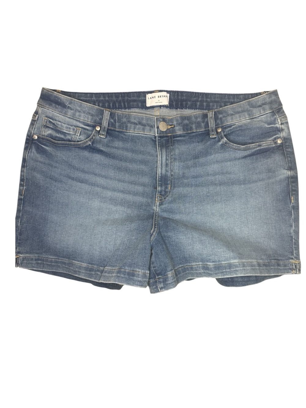 Lane Bryant Denim Shorts Women's Size 22 Medium Wash Classic 5-Pocket Stretch